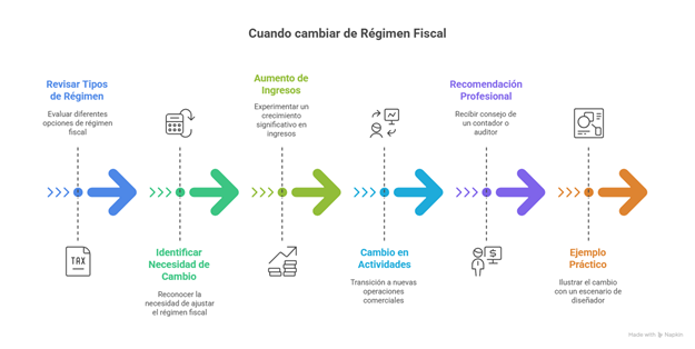 Cuándo hacer un cambio de régimen fiscal: aumento de ingresos, cambio de actividades, recomendación profesional o auditoría