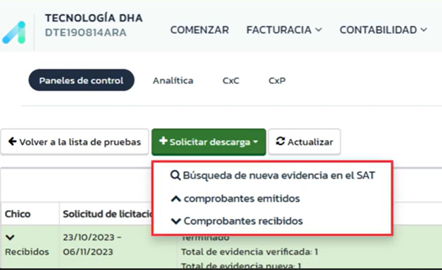 Descarga de XML en software contable Abaccor