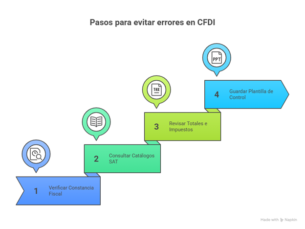 Pasos prácticos para evitar errores comunes al aplicar la guía de llenado CFDI 4.0