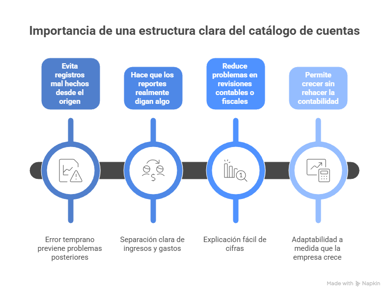 Importancia de una estructura clara del catálogo de cuentas contables